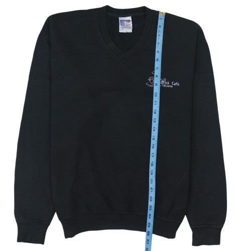 Mens UK Size L Russell Black Pullover Sweatshirt