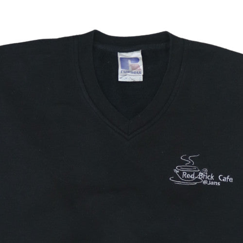 Mens UK Size L Russell Black Pullover Sweatshirt