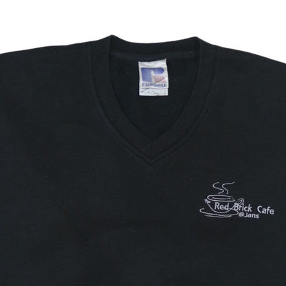Mens UK Size L Russell Black Pullover Sweatshirt