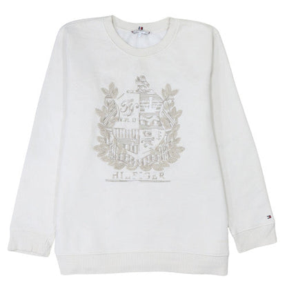 Womens UK Size S Tommy Hilfiger White Pullover Sweatshirt
