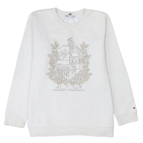 Womens UK Size S Tommy Hilfiger White Pullover Sweatshirt