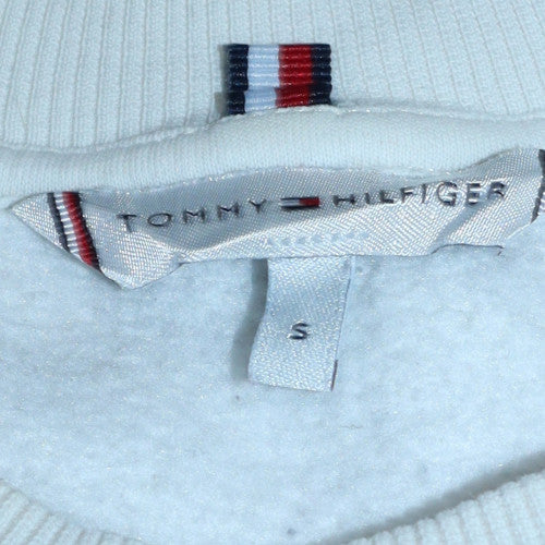 Womens UK Size S Tommy Hilfiger White Pullover Sweatshirt
