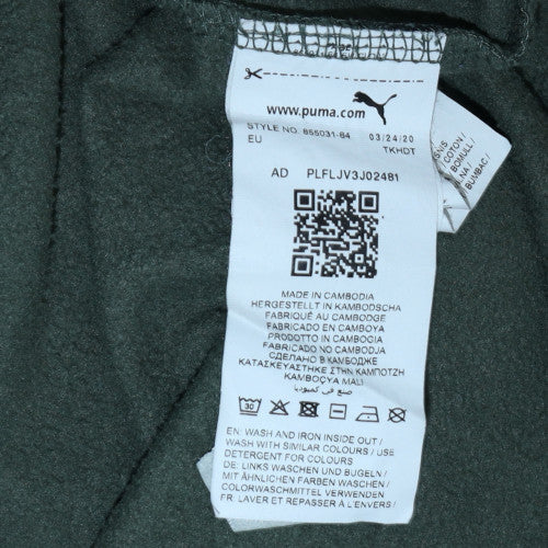 Mens UK Size L PUMA Green Pullover Hoodie