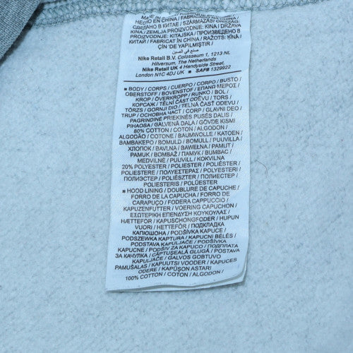 Mens UK Size M Nike Grey Full Zip Hoodie