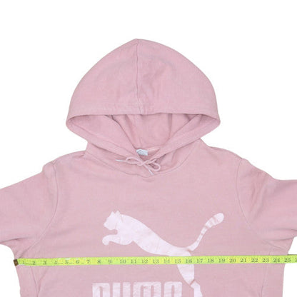 Womens UK Size L PUMA Pink Pullover Hoodie
