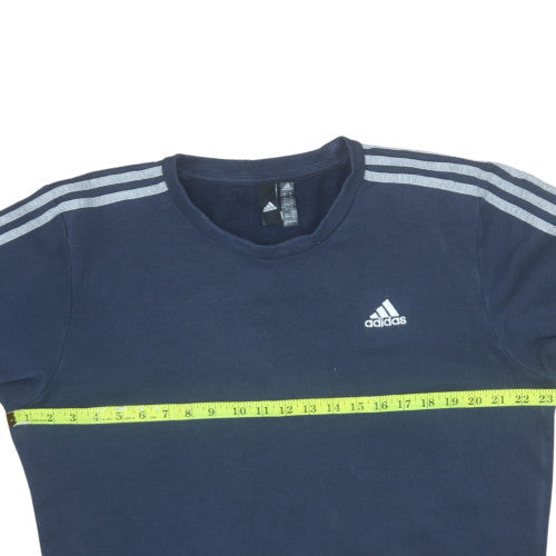Mens UK Size M adidas Blue Pullover Sweatshirt