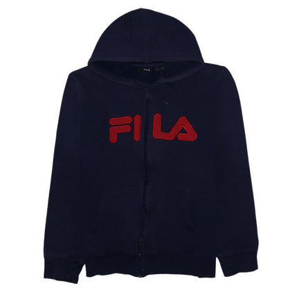 Mens UK Size M FILA Blue Full Zip Hoodie