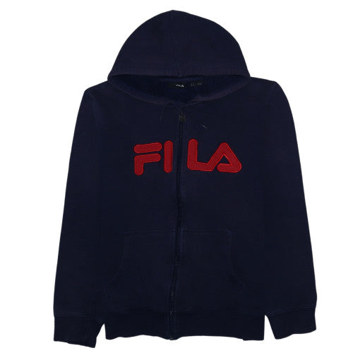 Mens UK Size M FILA Blue Full Zip Hoodie