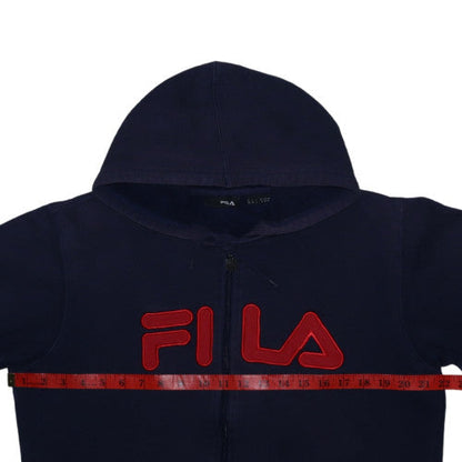 Mens UK Size M FILA Blue Full Zip Hoodie