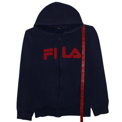 Mens UK Size M FILA Blue Full Zip Hoodie