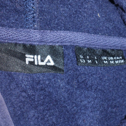 Mens UK Size M FILA Blue Full Zip Hoodie