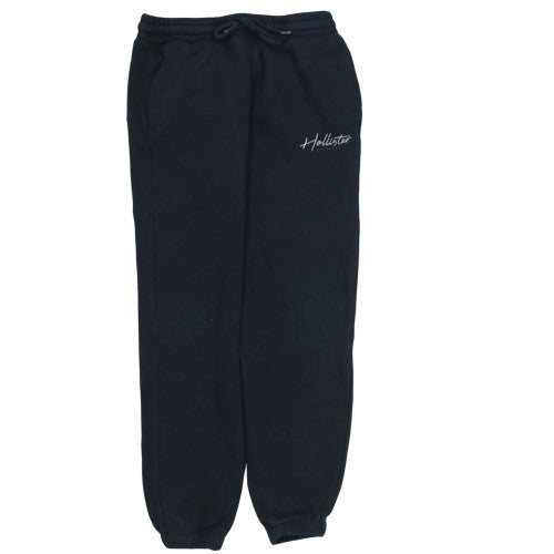 Mens UK Size S Hollister Regular Fit Sweatpants Black Trousers