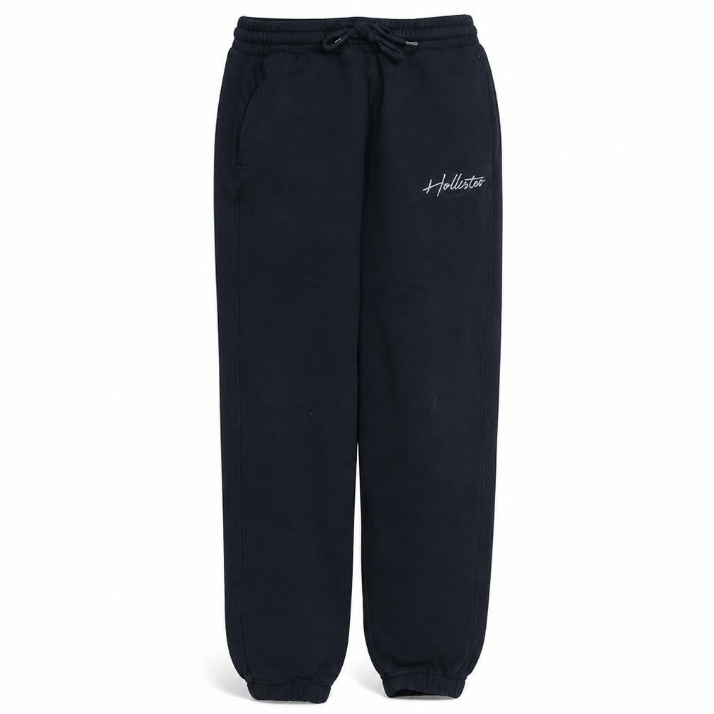 Mens UK Size S Hollister Regular Fit Sweatpants Black Trousers