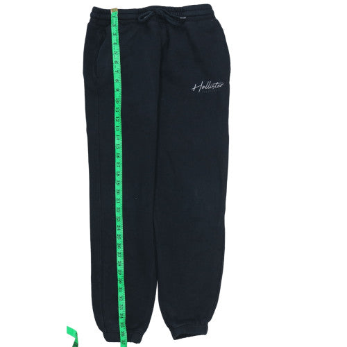 Mens UK Size S Hollister Regular Fit Sweatpants Black Trousers