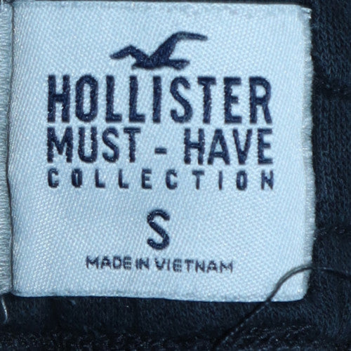 Mens UK Size S Hollister Regular Fit Sweatpants Black Trousers