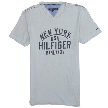 Tommy Hilfiger Men's White New York USA Graphic T-Shirt Size S