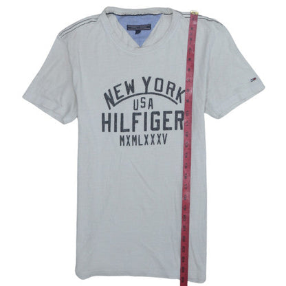 Tommy Hilfiger Men's White New York USA Graphic T-Shirt Size S