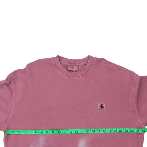 Womens UK Size L Carhartt Pink Pullover Sweatshirt