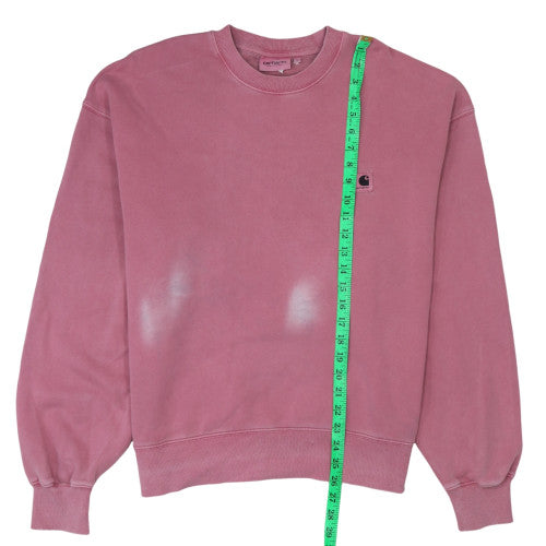 Womens UK Size L Carhartt Pink Pullover Sweatshirt