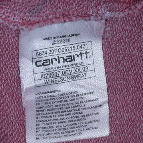 Womens UK Size L Carhartt Pink Pullover Sweatshirt