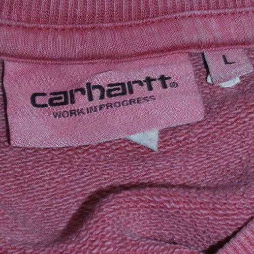 Womens UK Size L Carhartt Pink Pullover Sweatshirt