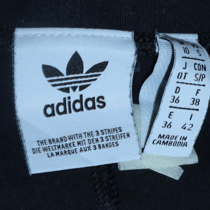 Adidas Womens Black 3-Stripes Cotton Stretch Leggings Size 10