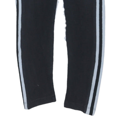 Adidas Womens Black 3-Stripes Cotton Stretch Leggings Size 10