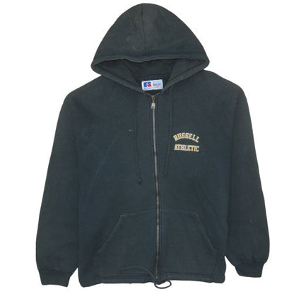 Womens UK Size L Russell Athletic Black Full Zip Hoodie