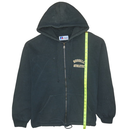Womens UK Size L Russell Athletic Black Full Zip Hoodie