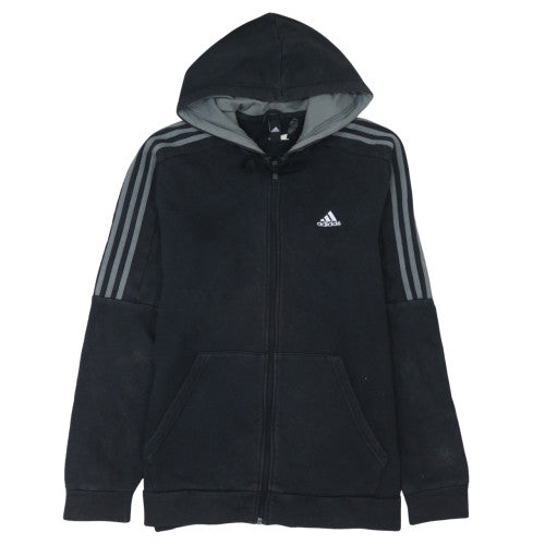 Mens UK Size L adidas Black Full Zip Hoodie