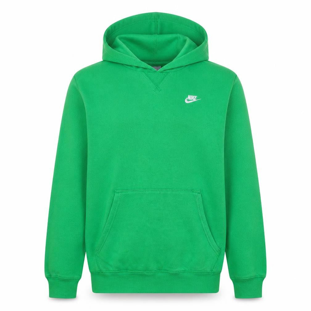 Front view of Nike boys’ green pullover hoodie xl 15-16 years cotton blend fleece