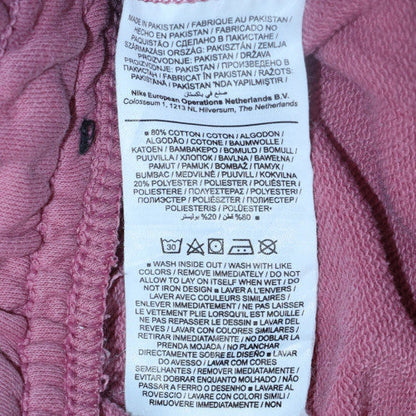 Nike Womens Pink Fleece Sweatpants M Regular Fit Casual Joggers