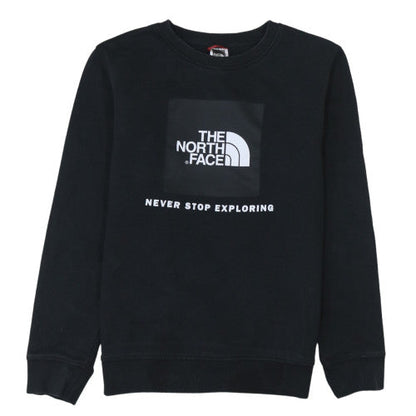 The North Face Boys Black XL Crew Neck Pullover Sweatshirt 100% Cotton