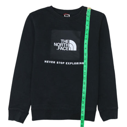 The North Face Boys Black XL Crew Neck Pullover Sweatshirt 100% Cotton