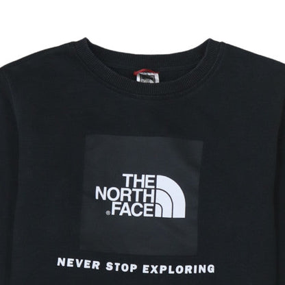 The North Face Boys Black XL Crew Neck Pullover Sweatshirt 100% Cotton