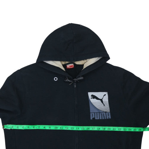Mens UK Size 2XL PUMA Black Full Zip Hoodie