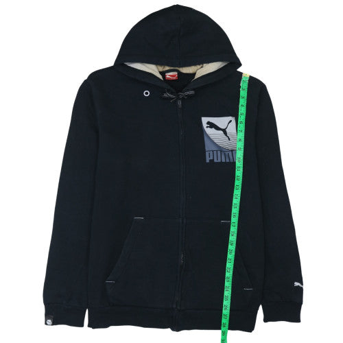 Mens UK Size 2XL PUMA Black Full Zip Hoodie