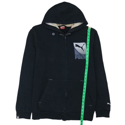 Mens UK Size 2XL PUMA Black Full Zip Hoodie