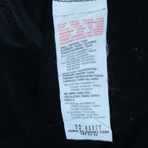 Mens UK Size 2XL PUMA Black Full Zip Hoodie