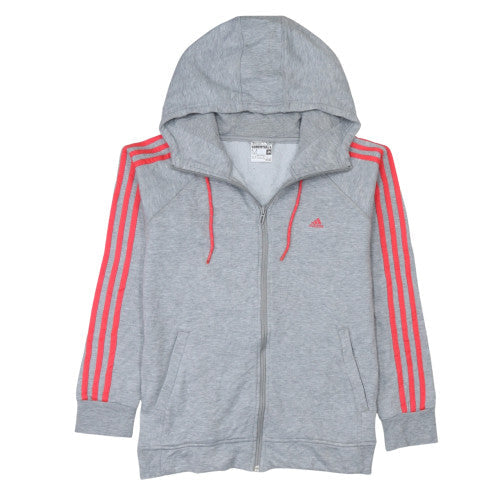 Womens UK Size M adidas Grey Full Zip Hoodie