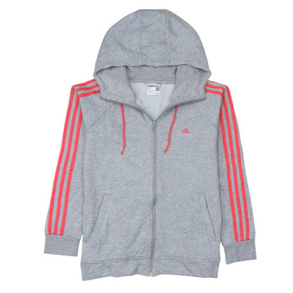 Womens UK Size M adidas Grey Full Zip Hoodie