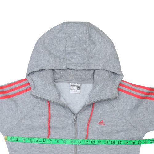Womens UK Size M adidas Grey Full Zip Hoodie