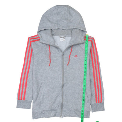 Womens UK Size M adidas Grey Full Zip Hoodie