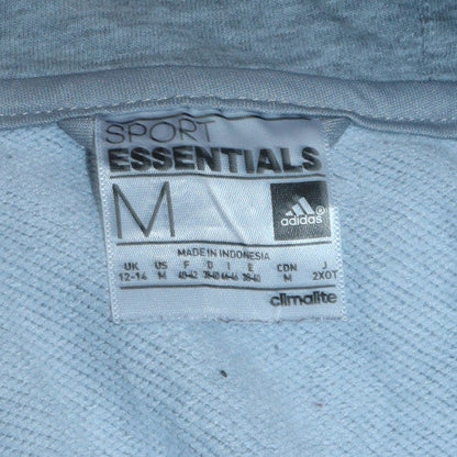 Womens UK Size M adidas Grey Full Zip Hoodie