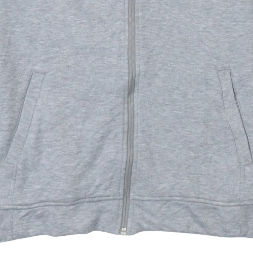 Womens UK Size M adidas Grey Full Zip Hoodie