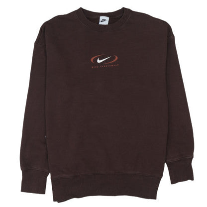 Womens UK Size S Nike Brown Pullover Sweatshirt