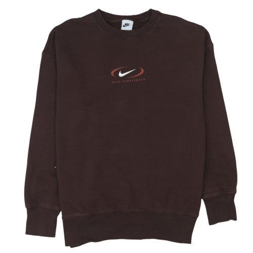 Womens UK Size S Nike Brown Pullover Sweatshirt