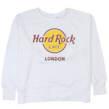 Womens UK Size XL Hard Rock Cafe White Pullover Sweatshirt