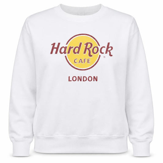 Womens UK Size XL Hard Rock Cafe White Pullover Sweatshirt