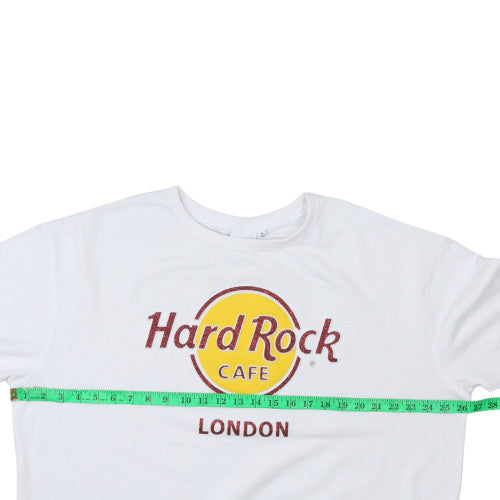 Womens UK Size XL Hard Rock Cafe White Pullover Sweatshirt